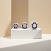 Silver hexagonal nuts with metal fasteners embedded with blue lock washers Application Scenario
